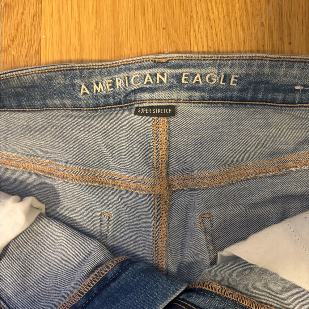 American Eagle Outfitters Distressed Ankle Jeans - Blue - Picture 3 of 5